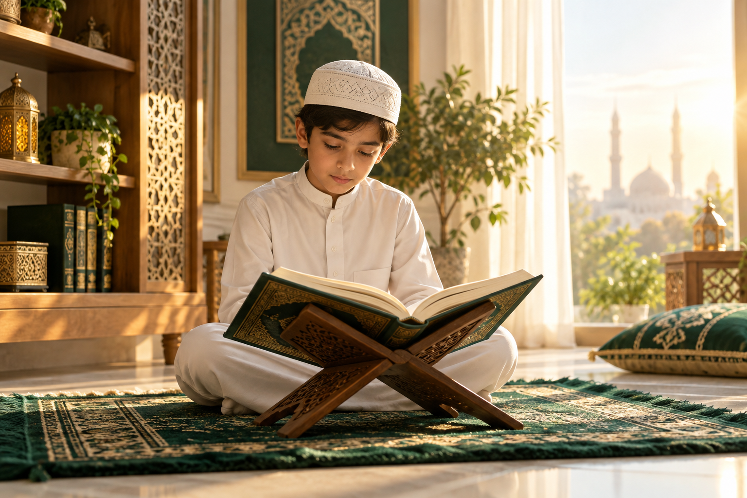 Student learning Namaz and Dua